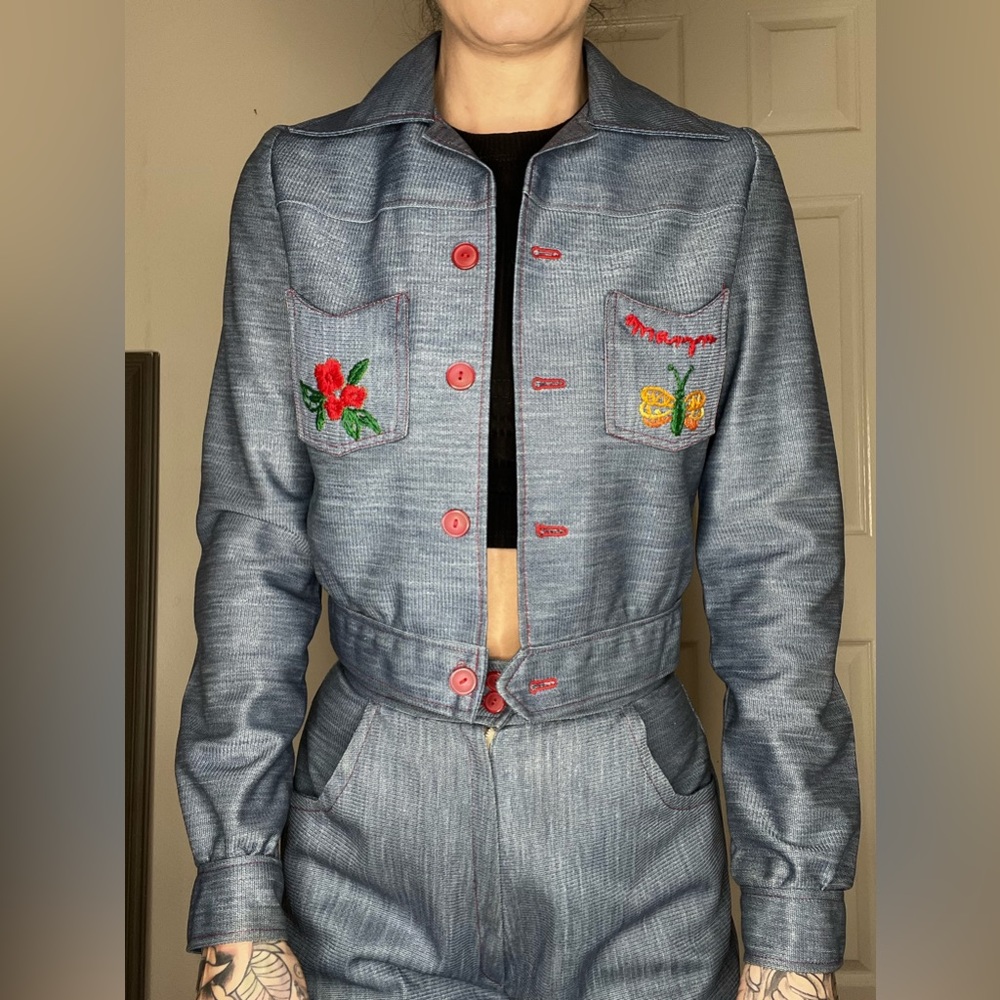 Vintage 2 peice handmade pants and jacket set